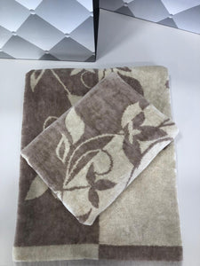 Set asciugamani 1+1 in spugna "Tiffany" - Carrara