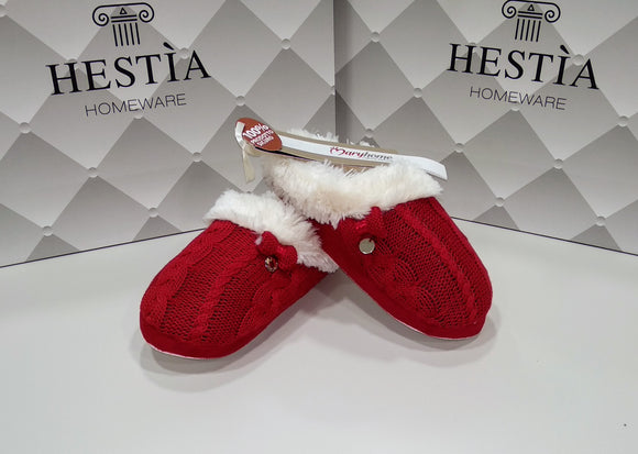 Pantofole in eco pelliccia fiocchetto - Maryplaid